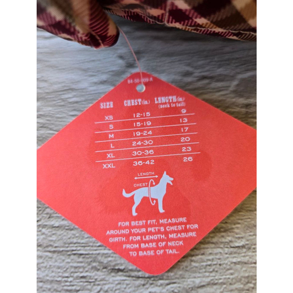 St. John's Bark Dog Quilted Jacket - Red/Brown - Size L - Picture 5 of 8